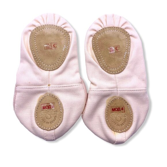 Girl's Cream Ballet Shoes - Picture 5 of 8